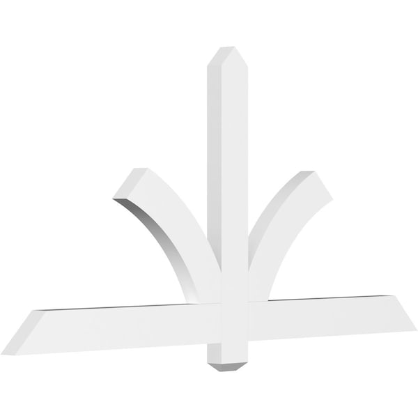 Ekena Millwork Redmond Architectural Grade PVC Gable Bracket, 60"W x 30"H x 2"D x 4"F, 12/12 Pitch GBP060X30X0204RED00 - main